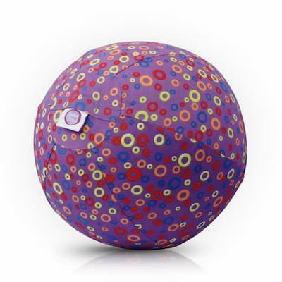 Bubabloon lateksa balons ar auduma pārvalku, Circles Purple