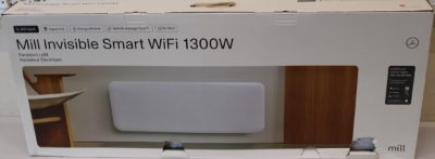 Mill PA1300WIFI4 Panel Heater with WiFi Gen 4 1300 W Suitable for rooms 15-19 m² White IPX4, Mill Invisible Smart WiFi Heater, PA1300WIFI4, Panel Heater, 1300 W, Suitable for rooms up to 15-19 m², White, DAMAGED PACKAGING, BIG DENT ON FRONT, IPX4