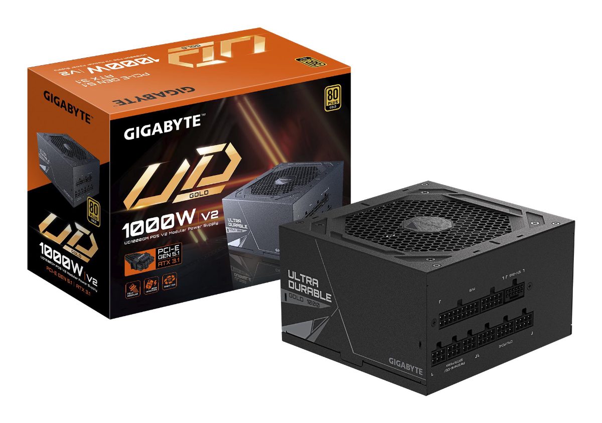 Gigabyte Power Supply, ATX 12V v3.1, UD1000GM PG5 V2, 1000 W