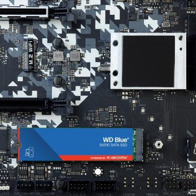 SSD, SANDISK, 200xTBW rating, MTBF 1750000 h, Read speed 560 MB/s, Write speed 510 MB/s, Serial ATA III, M.2, 2000 GB, POWERED BY SANDISK, Blue SA510, WDS200T3B0B