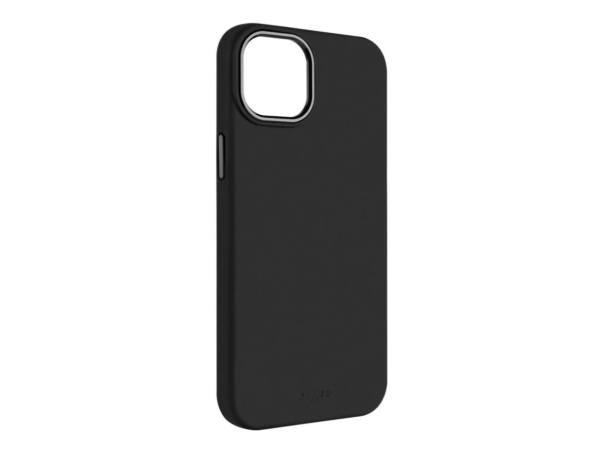 MagFlow, Back cover, Apple, iPhone 15, Liquid silicon, Black