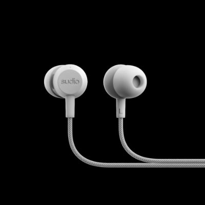 Sudio Earbuds, V3, USB-C, In-ear, Microphone, Grey White