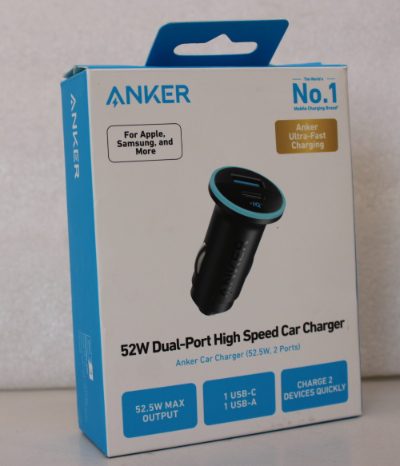 Anker 325 Car Charger 1A/1C PD 53W with PPS, SALE OUT. Anker Car Charger 1A/1C PD 53W with PPS, A2735G11, DEMO