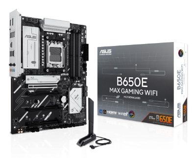 Asus B650E MAX GAMING WIFI, Processor family AMD, Processor socket AM5, DDR5, Supported hard disk drive interfaces SATA, M.2, Number of SATA connectors 4