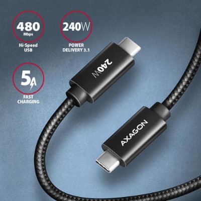 Data and charging USB 480Mbps cable, 3 m, BUCM2-CM30AB, USB-C to USB-C