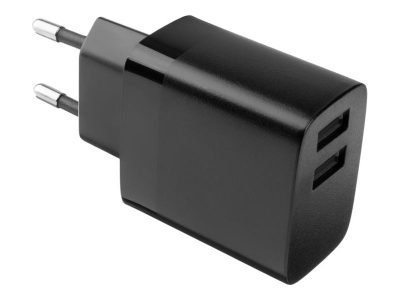 Dual USB Travel Charger 17W, FIXC17N-2U-BK