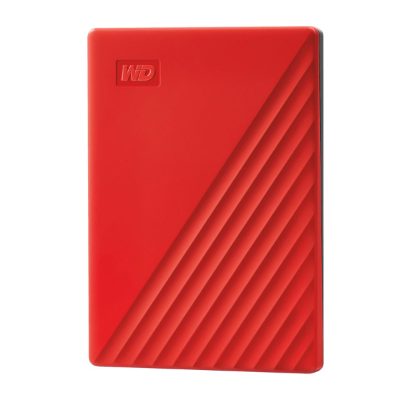 External HDD, WESTERN DIGITAL, My Passport, 4TB, USB 2.0, USB 3.0, USB 3.2, Colour Red, WDBPKJ0040BRD-WESN