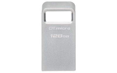 USB 3.2 Flash Drive, DataTraveler micro, 128 GB, USB Type-A, Silver