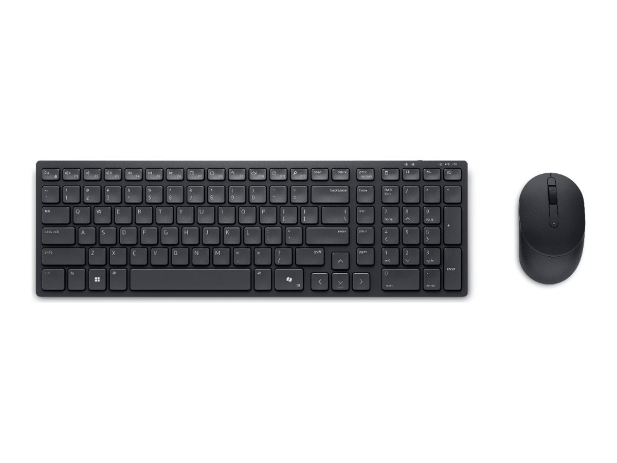 Silent Keyboard and Mouse, KM555, Keyboard and Mouse Set, Wireless, Wireless connection, Ukrainian (QWERTY), Black