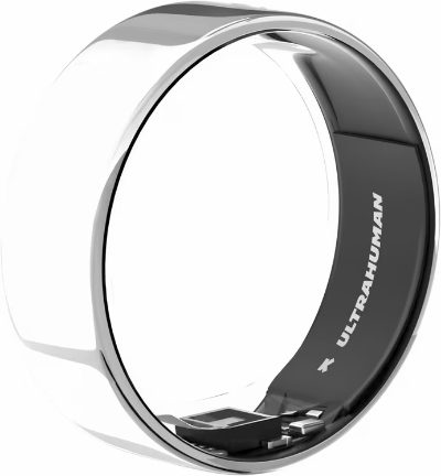 Ring Air, Space Silver, Size 8, Smart Ring
