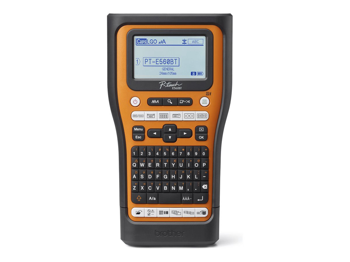 Brother PT-E560BTVP, Thermal, Label Printer, Maximum ISO A-series paper size Other, Orange / Black