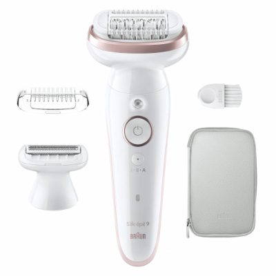 BRAUN Silk 9 epilators, komplektā uzgaļi