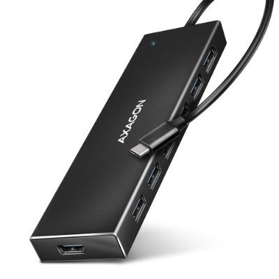 I/O HUB USB-C 7PORT FLAT/0.3M HUE-F7C AXAGON
