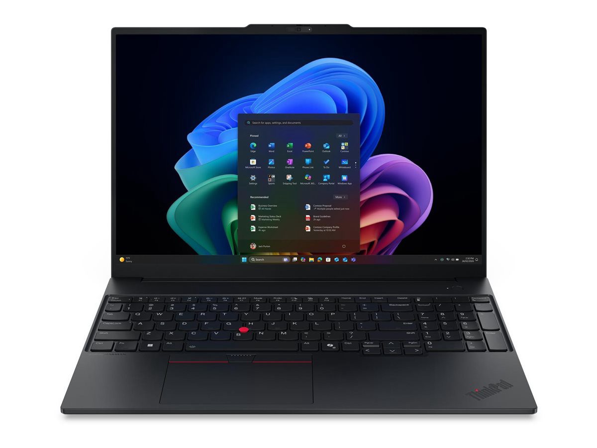 Lenovo ThinkPad E16 G4 Intel, Black, 16 ", IPS, WUXGA, 1920 x 1200 pixels, Anti-glare, Intel Core Ultra 5, 325, 16 GB, SODIMM DDR5, Solid-state drive capacity 512 GB, Intel Graphics, Windows 11 Pro, 802.11be, Bluetooth version 5.4, Keyboard language Nordic, Keyboard backlit, Warranty 36 month(s), Battery warranty 12 month(s)
