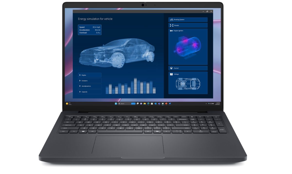 Dell Pro Max 16 MC16255, 16 ", FHD+, AMD Ryzen AI 9 HX PRO, 370, 64 GB, LPDDR5x, Solid-state drive capacity 512 GB, NVIDIA RTX PRO 1000 Blackwell, GDDR7, 8 GB, Windows 11 Pro, Bluetooth version 5.4, Keyboard language English, Keyboard backlit, Warranty 36 month(s), Battery warranty 12 month(s)