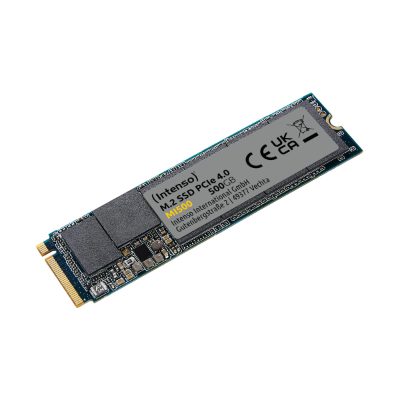 SSD, INTENSO, MI500, 500GB, M.2, NVMe, 3D NAND, Write speed 4000 MBytes/sec, Read speed 5300 MBytes/sec, 4mm, TBW 300 TB, MTBF 1500000 hours, 3836450