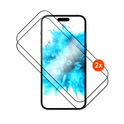 Fixed Screen protector, Apple, iPhone 17 Pro, Tempered glass, Black, Full Cover 2.5D