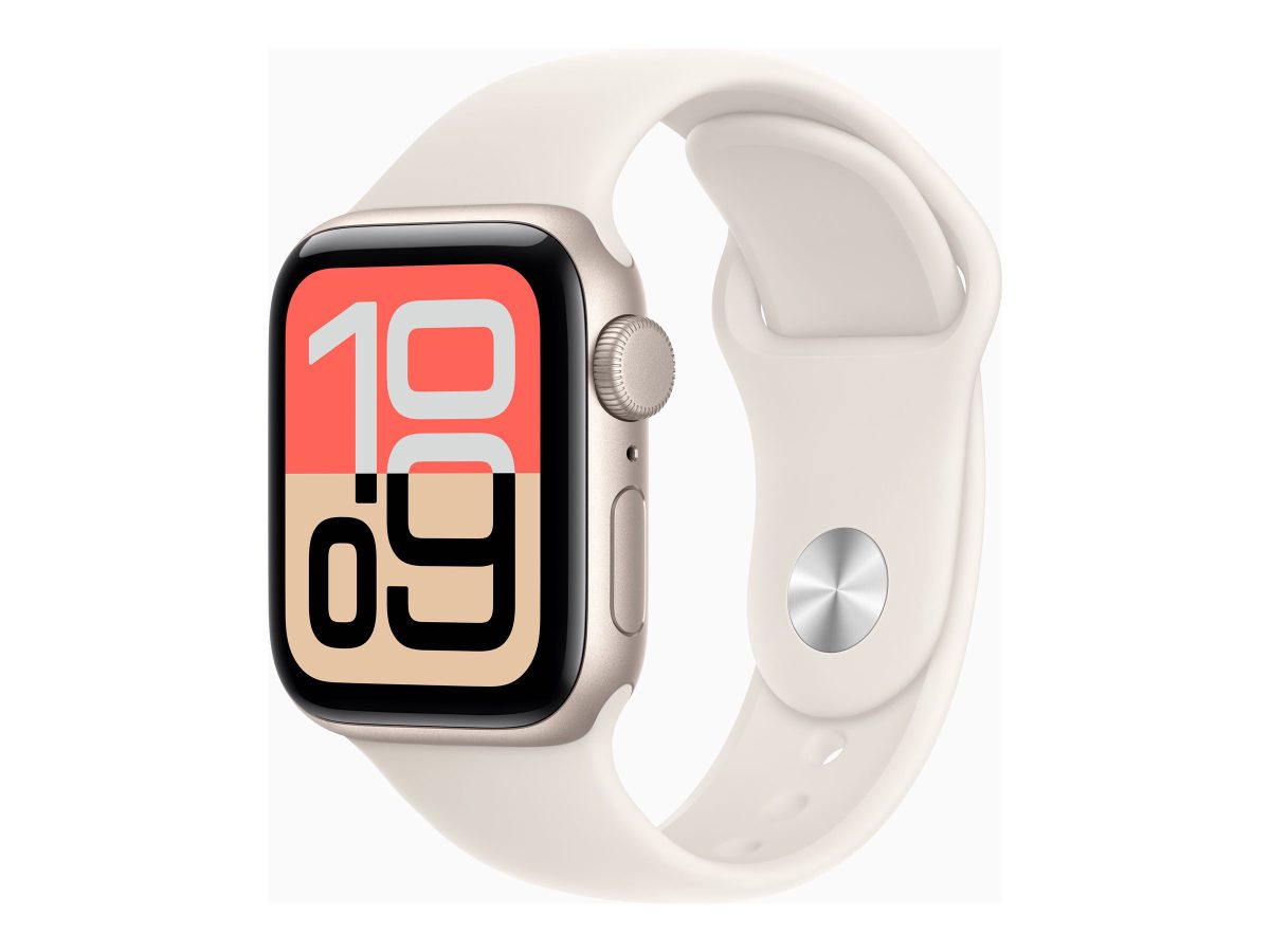 Apple Watch SE 3 GPS 40mm Starlight Aluminium Case with Starlight Sport Band - M/L, Apple