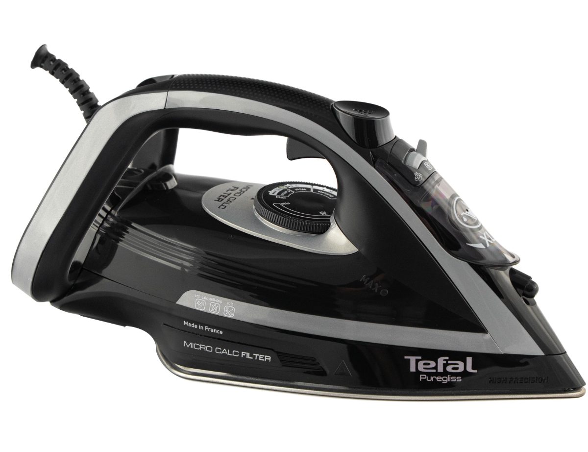 FV8062 Puregliss, Steam Iron, 3000 W, Water tank capacity 0.27 ml, Continuous steam 50 g/min, Steam boost performance 280 g/min, Black/Grey