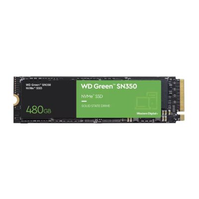 SSD, WESTERN DIGITAL, Green SN350, 480GB, M.2, PCIE, NVMe, TLC, Write speed 1650 MBytes/sec, Read speed 2400 MBytes/sec, WDS480G2G0C