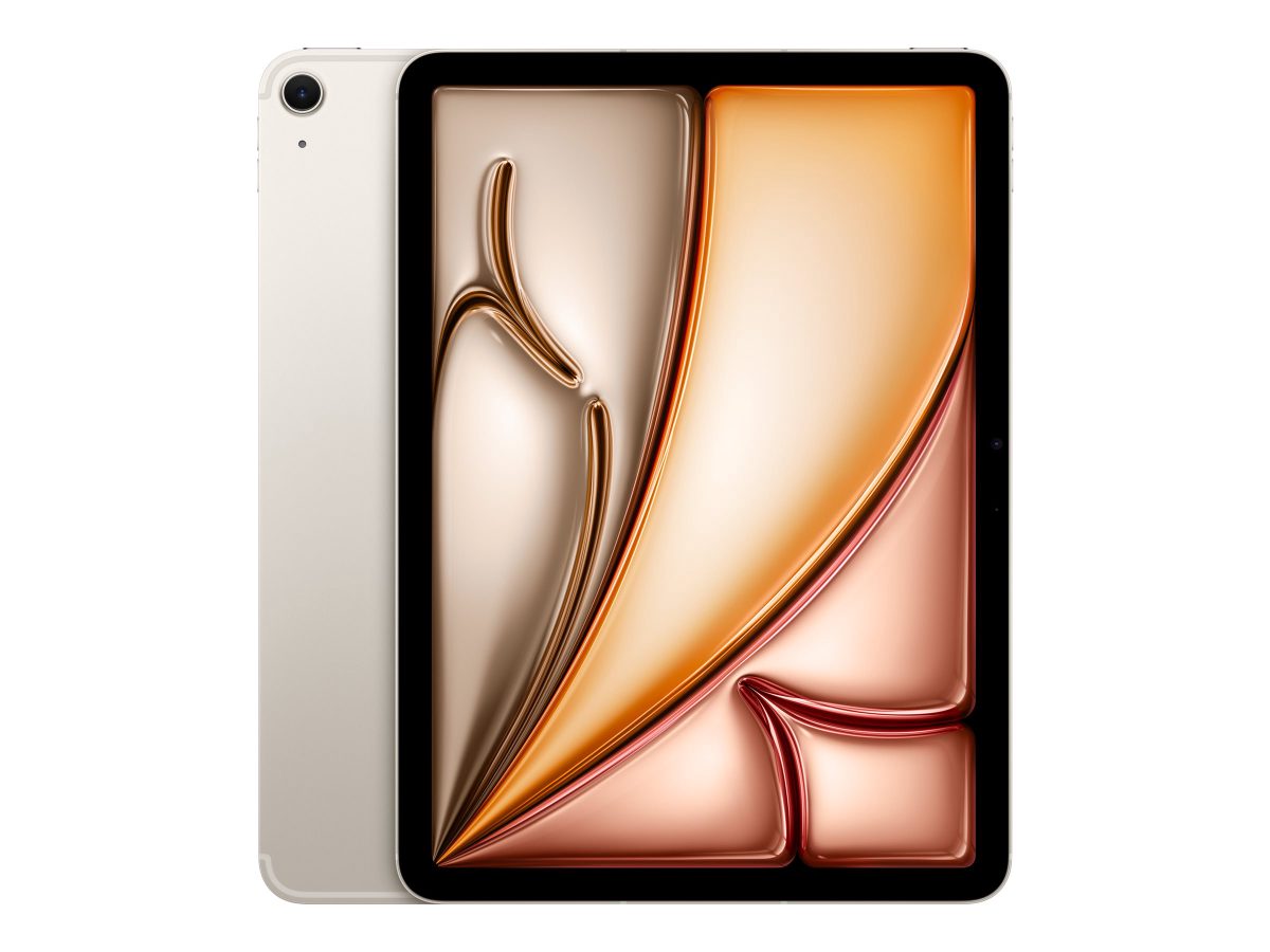 iPad Air Wi-Fi + Cellular, 11 ", Starlight, IPS, 2360 x 1640 pixels, Apple M3, 8 GB, 512 GB, 3G, 4G, 5G, Wi-Fi, Front camera, 12 MP, Rear camera, Bluetooth, 5.3, iPadOS, USB-C charging cable
