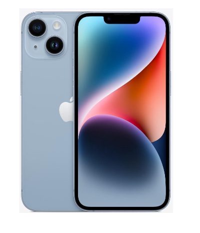 REFURB. PHONE IPHONE 14/256GB BLUE A GRADE RED