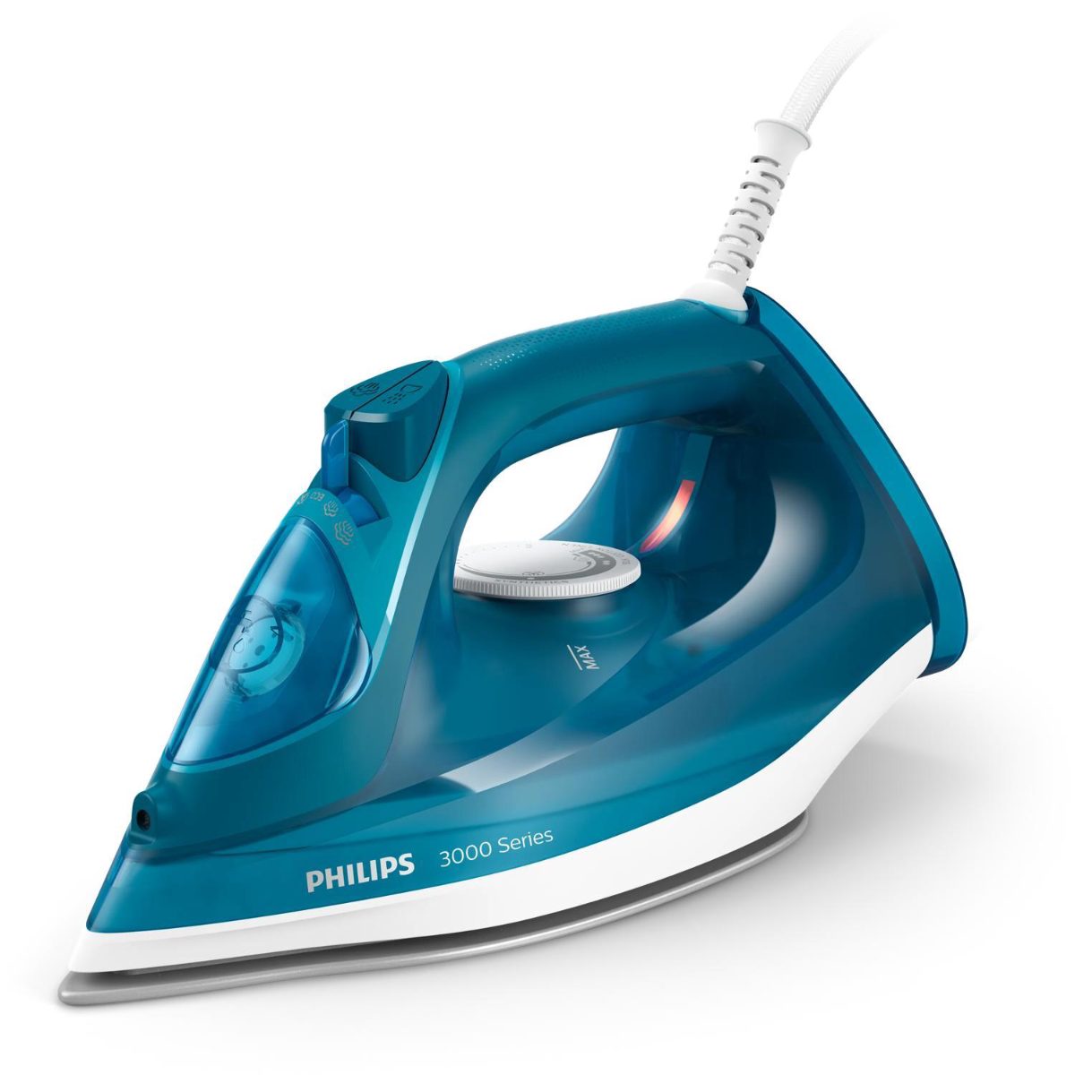 Philips DST3040/70 3000 Series, Steam Iron, 2600 W, Water tank capacity 300 ml, Continuous steam 40 g/min, Steam boost performance 200 g/min, Blue/White
