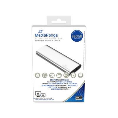 External SSD, MEDIARANGE, Read speed 450 MB/s, Write speed 420 MB/s, Form factor M.2, NVMe Yes, 900 GB, MR1103