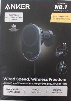Anker Prime Wireless Car Charger Qi2.2  25W wireles charging (MagGo, AirCool, Pad), Anker Prime Wireless Car Charger Qi2.2, 25W wireles charging (MagGo, AirCool, Pad), DEMO