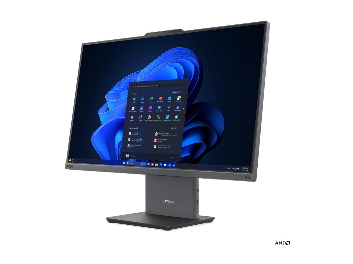 Lenovo ThinkCentre, neo 55a 24 G6, Desktop, AIO, 23.8 ", FHD, AMD Ryzen 5, 220, Internal memory 16 GB, SODIMM DDR5, Solid-state drive capacity 512 GB, AMD Radeon 740M Graphics, Keyboard language English, Windows 11 Pro, Warranty 36 month(s)