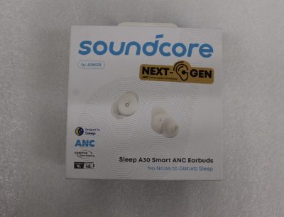 Anker Soundcore Smart ANC Sleep Earbuds with AI Brainwave Audio, Sleep A30, Bluetooth, ANC, White, DEMO