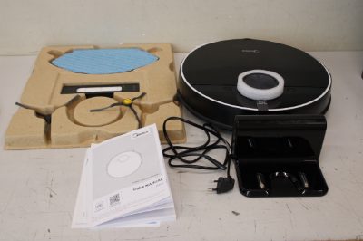 Midea, Robot Vacuum Cleaner, M7 Evo, Dry, Lithium ion, 5200 mAh, Dust capacity 0.43 L, 1500 Pa, Black, NO ORIGINAL PACKAGING, MISSING MANUAL, SCRATCHES ON BACK