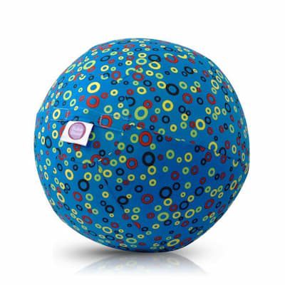 Bubabloon lateksa balons ar auduma pārvalku, Circles Blue